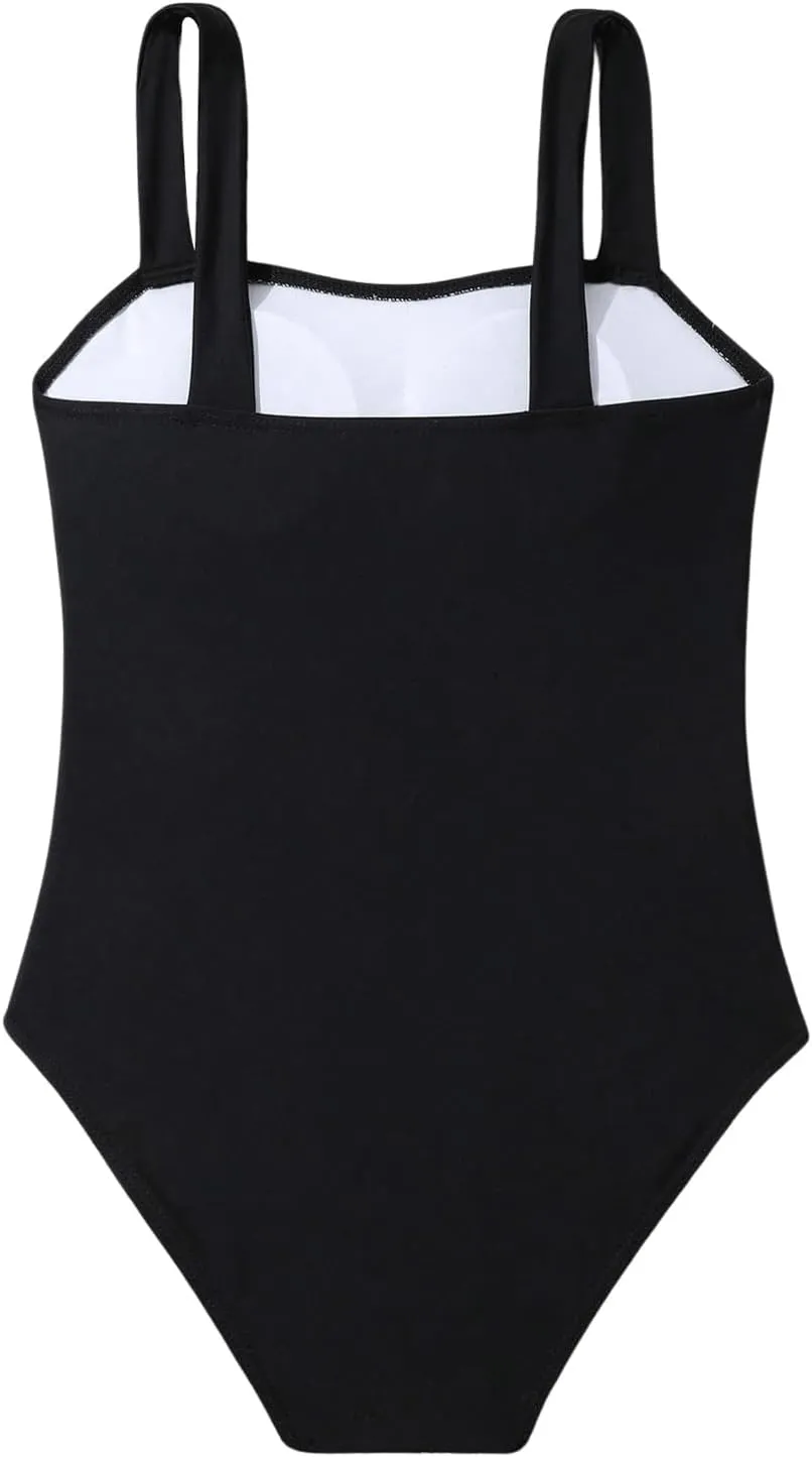 SHENHE Girl's Colorblock Cut Out One Piece Swimsuit Beach Sports Swimwear Bathing Suit