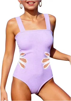 SHENHE Girl's Colorblock Cut Out One Piece Swimsuit Beach Sports Swimwear Bathing Suit