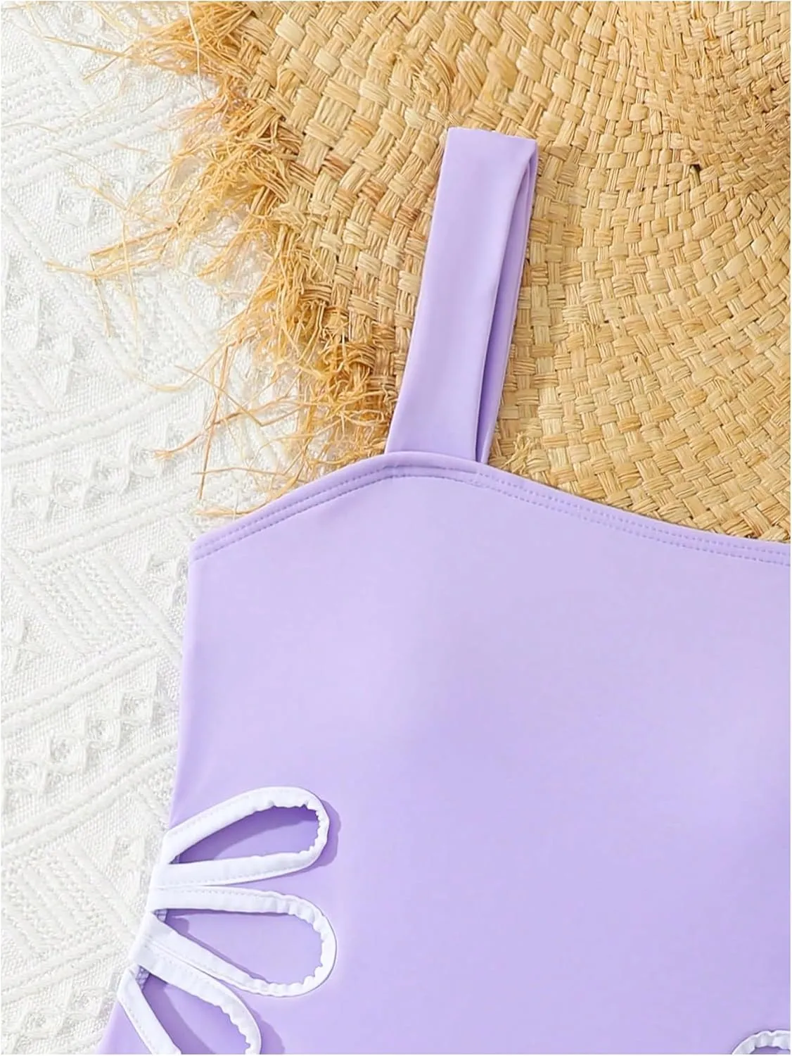 SHENHE Girl's Colorblock Cut Out One Piece Swimsuit Beach Sports Swimwear Bathing Suit