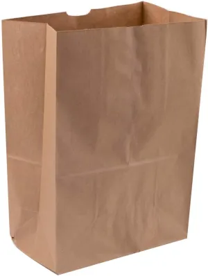 Shop&Save Large Paper Grocery Bags, 12x7x17 Kraft Brown Heavy Duty Barrel Sack 57 Lbs ,Grocery Shopping Takeout Bags 50