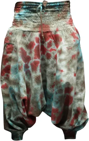 Shopoholic Fashion Tie Dye Colorful Hippy Boho Loose Fit Baggy Harem Pants