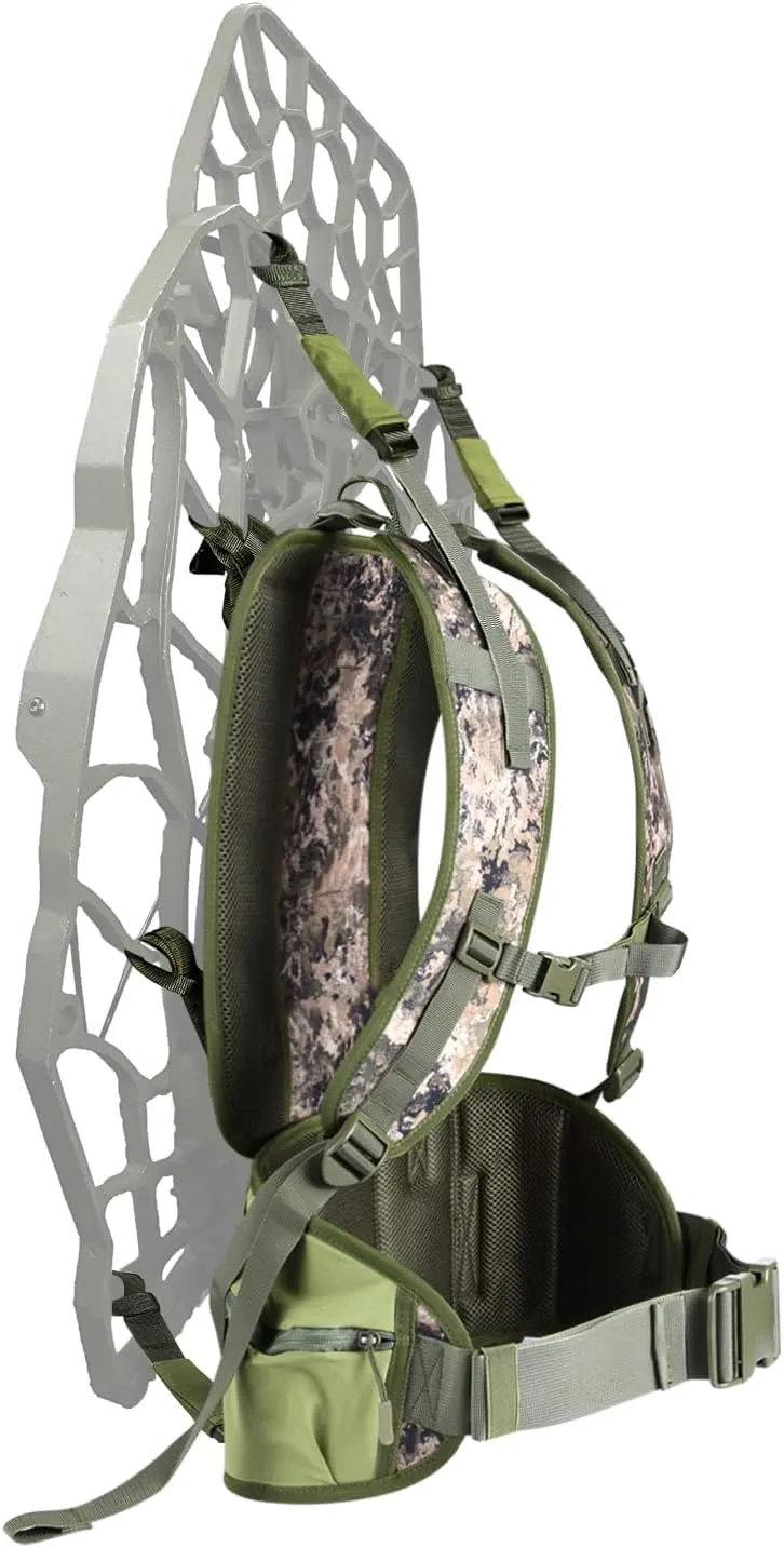 skiguard Universal Tree Stand Carrier: Lightweight Tree Stand Transport System Harness, Adjustable Treestand Carry Backpack Straps, Comfortable Padded Back Pack Straps, Fits Most Tree Stands