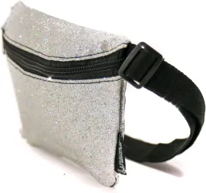 Small Fanny Packs for Women – 80s/90s Holographic Bum Bag – Unisex Retro Neon Crossbody Waist Belt Bag for Travel, Festivals, & Daily Use – Waist Belt Bag for Women | Dazzler Silver Glitter