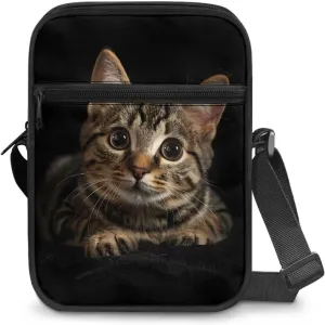 Small Messenger Bag for Women ＆ Men Mini Adjustable Crossbody Shoulder Bag with Zipper Portable Travel Cute Purse