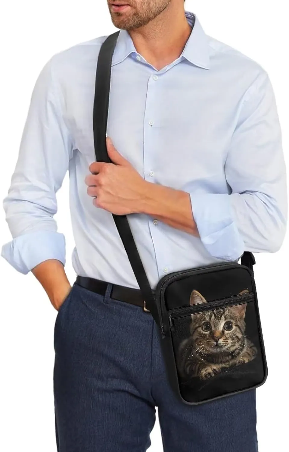 Small Messenger Bag for Women ＆ Men Mini Adjustable Crossbody Shoulder Bag with Zipper Portable Travel Cute Purse