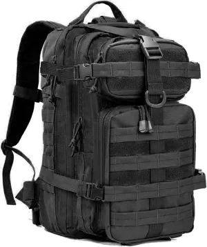 Small Tactical Backpack Military Daypack - 30L Backpack for Men Molle Assault Pack Bug Out Bag for Hiking Camping Travel Army Hunting Rucksack Trekking (Black)