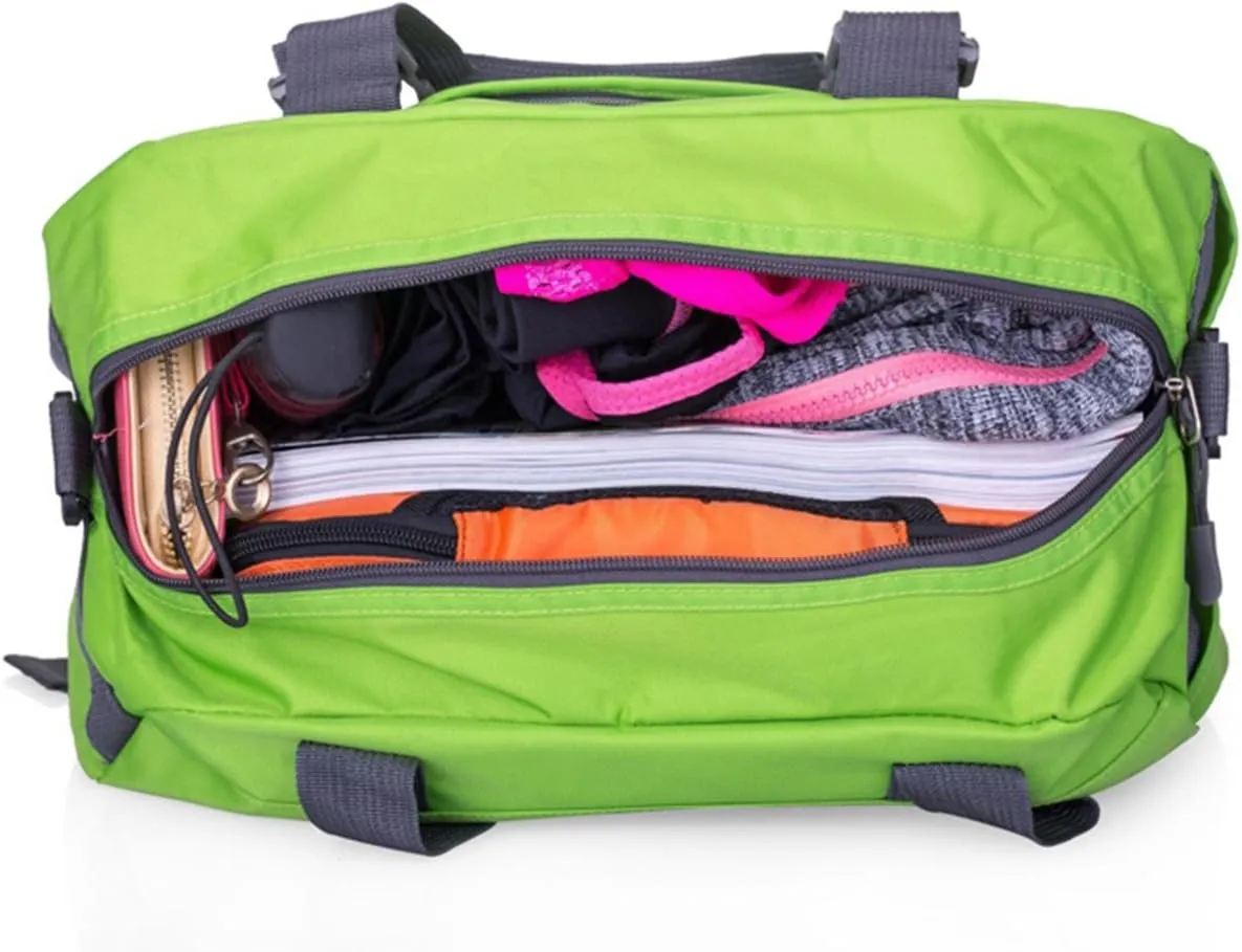 Small/Large Dance Duffle Bag For Girls Sport Gym Bags For Women Yoga Bag (Green, Large)