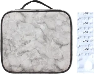 Smell Proof Case with Lock, Upgrade Odor Proof Bag Stash Box for Travel Storage Pouch(Marble Black)