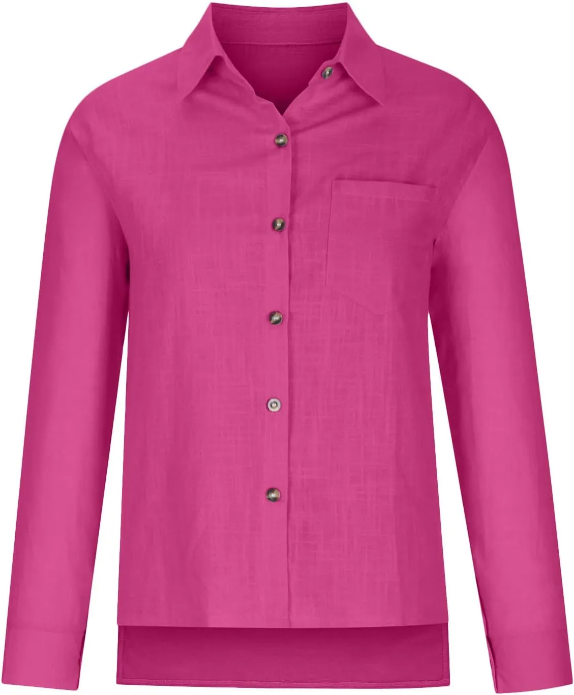 SMIDOW Ladies Summer Tops and Blouses 2023 Fashion Cotton Linen Shirts Collared Button Down Business Casual Work Blouse