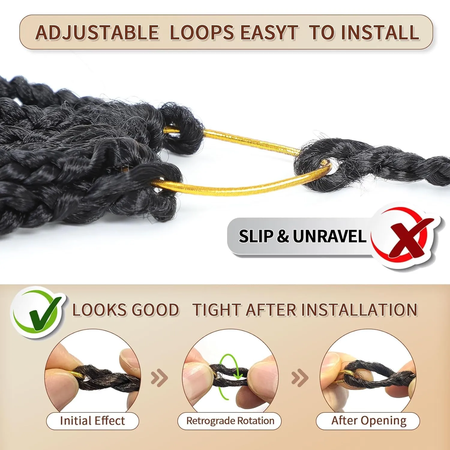 SOKU Passion Twist Crochet Hair 20" - 8 Packs Pre Twisted Senegalese Yanky Twist Crochet Hair Ombre Brown Honey Blonde Majesty Pre-looped Synthetic Dreadlocks Bohemian Locs for Women