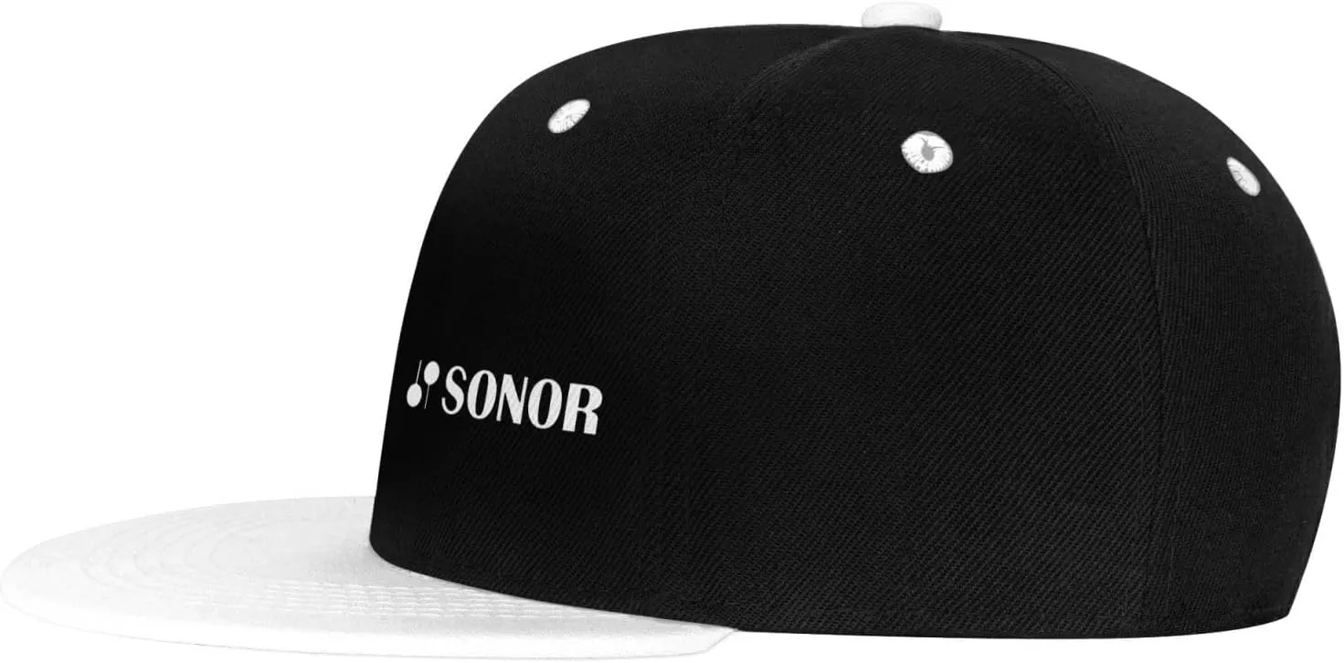 Sonor Drumsdistressed Flat Brim Contrast Color Hip-hop hat Baseball Adjustable Trucker hat
