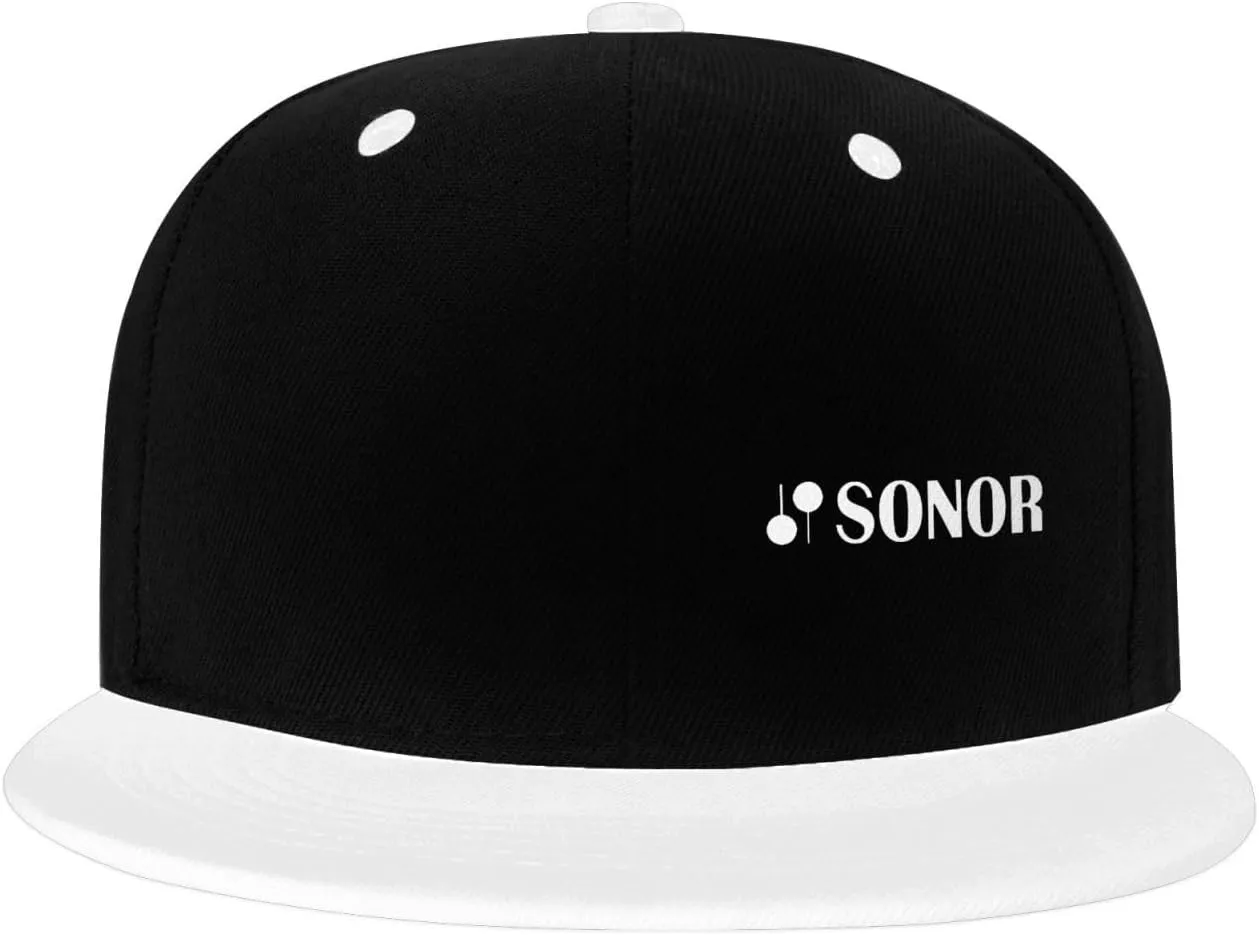 Sonor Drumsdistressed Flat Brim Contrast Color Hip-hop hat Baseball Adjustable Trucker hat
