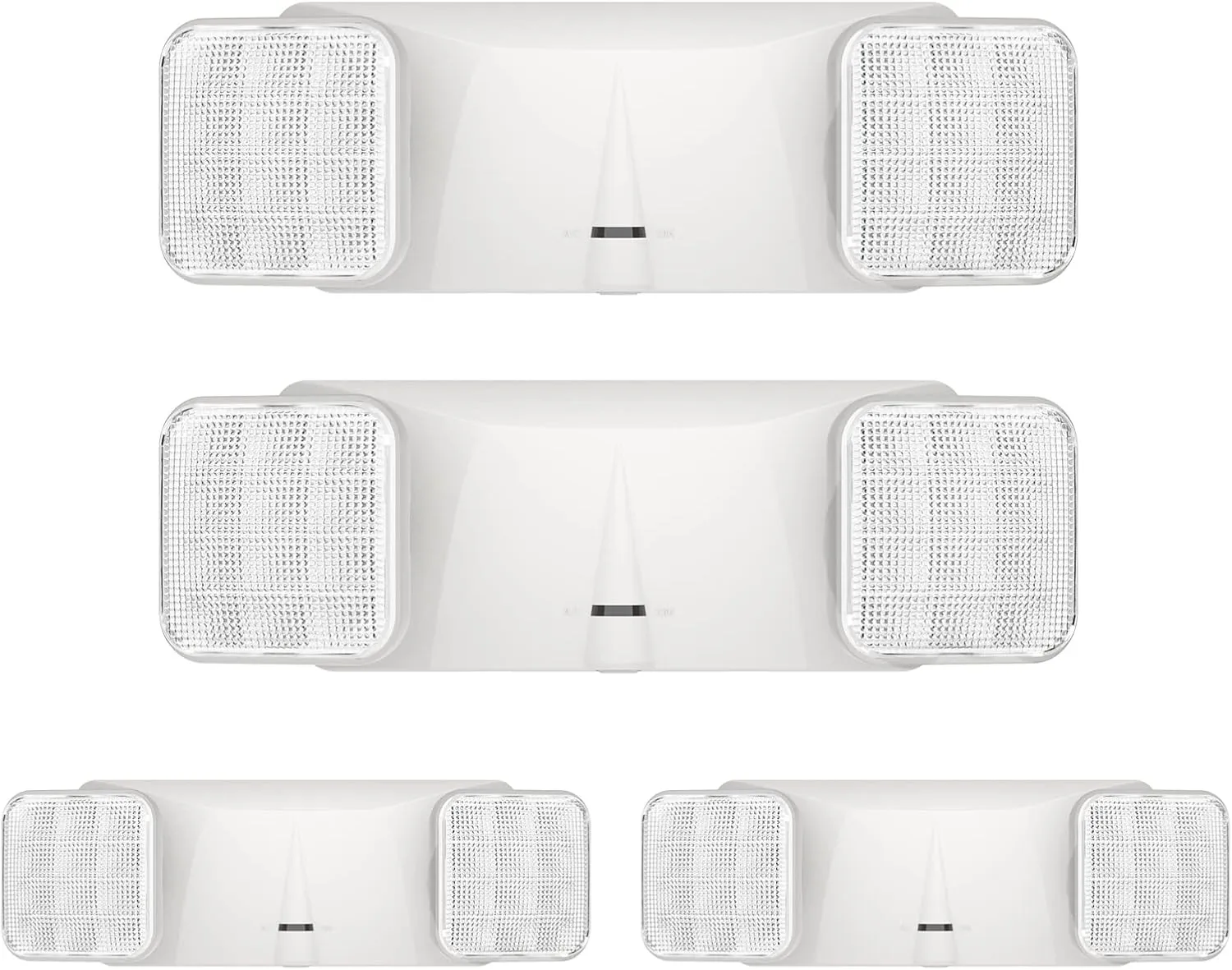 SPECTSUN 4 Packs Emergency Lights, Adjustable Square Head LED Exit Light With Battery Backup - UL Listed Fixture/Sign With Remote