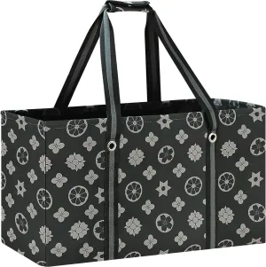 Standing Extra Large Utility Tote Bag with Metal Wire Frame, Large Structured Tote Bag with Hard Bottom, Beach Bag