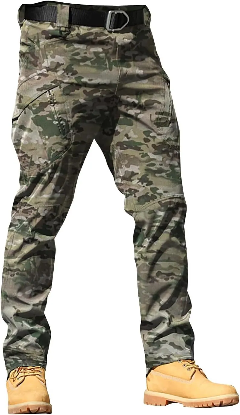 Stretch Tactical Pants for Men Water Resistant Ripstop Cargo Pants Outdoor Lightweight Work