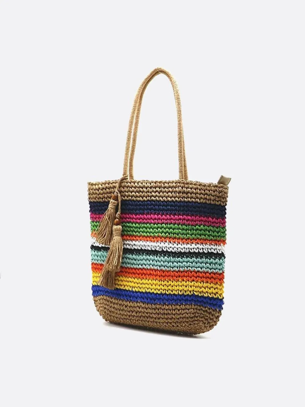Striped tote bag