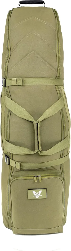 Subtle Patriot Golf Bag Travel Cover with Spinner Wheels - Military-Inspired Travel Golf Bag / Lightweight / Collapsible for Storage / Extra-Padding for Travel Protection / Lightweight & Water Resistant