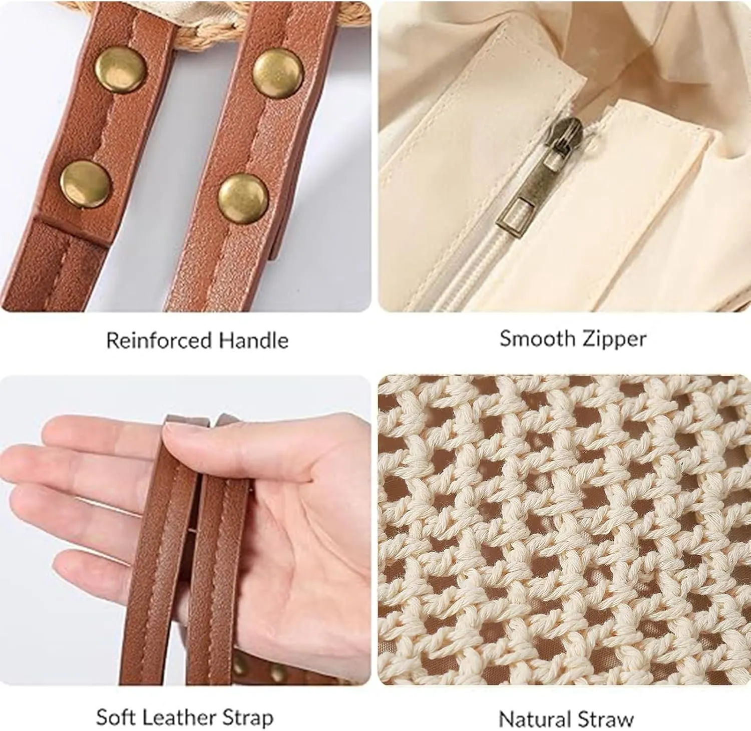 Summer Beige Cotton Knitted Shoulder Bag bags for 2025, Bohemian Hobo Crochet Beach bag Casual Designer Purse for Women