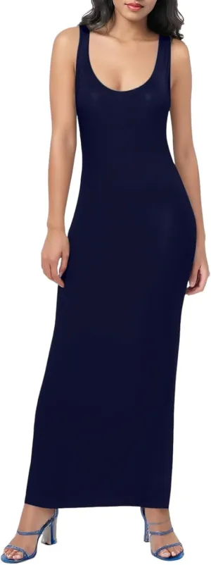 Summer Dresses for Women 2025 Bodycon Maxi Dresses Floral Spaghetti Strap Square Neck Long Dress Boho Sundress