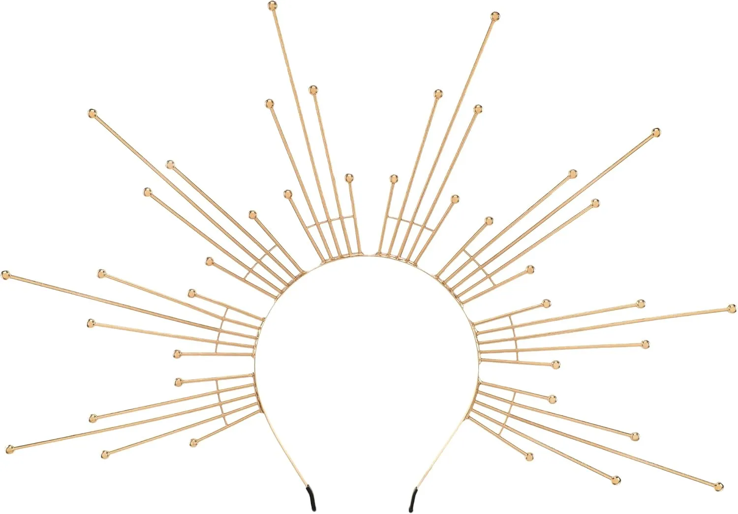 Sun Goddess Halo Crown - Renfaire Sunburst Spikes Headpiece for Women Renaissance Cosplay Costume