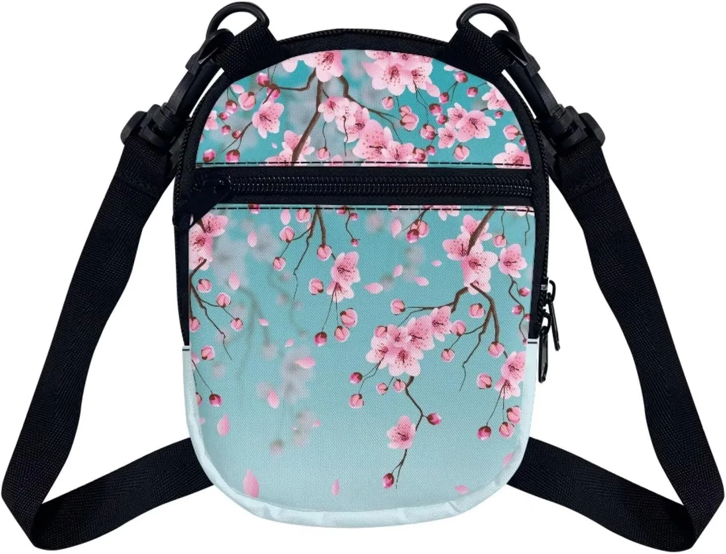 Suobstales Messenger Bag for Women Crossbody Zipper Bag with Adjustable Strap Portable Phone Purse Shoulder Handbag