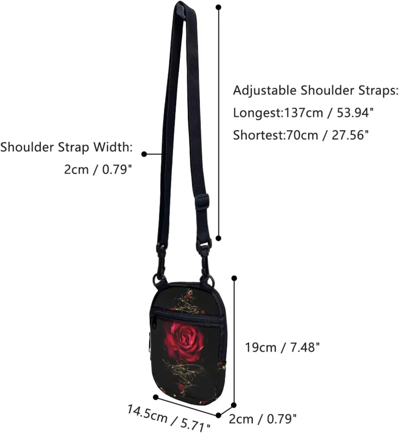 Suobstales Small Crossbody Bags for Men Casual Shoulder Bag Chest Bag Youth Messenger Bag Purses and Bags