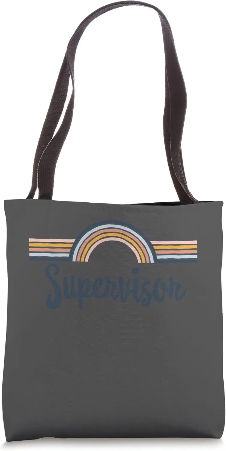 Supervisor boho Rainbow, Cool Matching Supervisor Team Tote Bag
