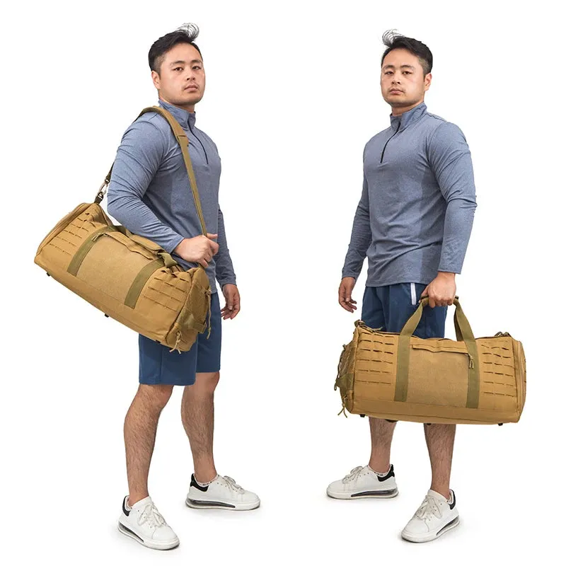 Tactical Military Duffle Bag – 40L Heavy-Duty Gym, Travel, and Outdoor Gear Bag with MOLLE System, Water-Resistant 900D Polyester, Multiple Carry Options, and Customizable Velcro Panel