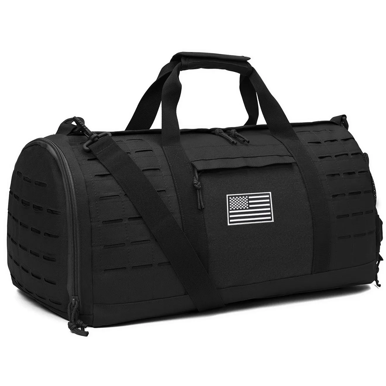 Tactical Military Duffle Bag – 40L Heavy-Duty Gym, Travel, and Outdoor Gear Bag with MOLLE System, Water-Resistant 900D Polyester, Multiple Carry Options, and Customizable Velcro Panel