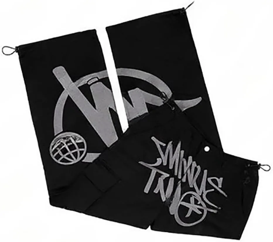 Tcpbgcd Minus Two Retro Printed Baggy Pants Minus Two Cargo Pants Hip Hop Streetwear Loose Joggers Trousers