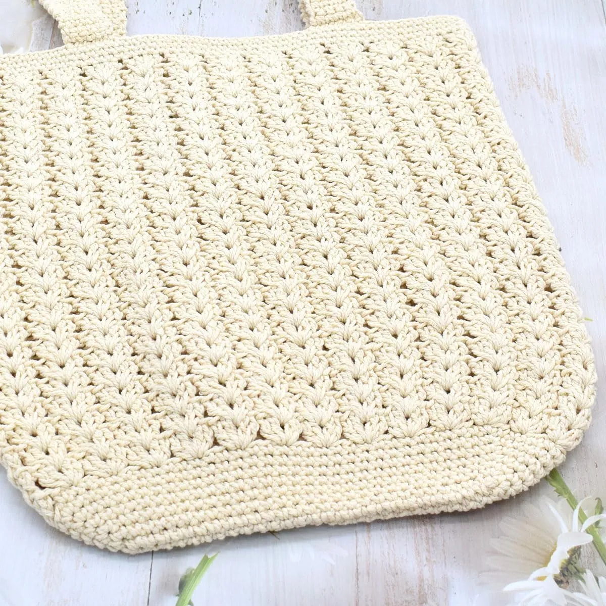 TeeYee Boho Crochet Summer Handbag Handmade Cotton Rope Knit Shoulder Bags for Women Bohemia Tote for Travel