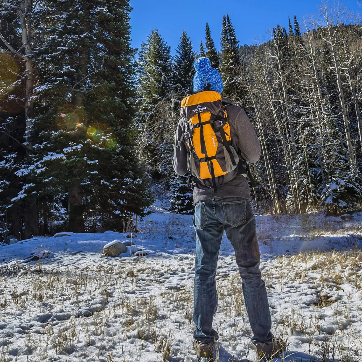 TETON Sports Summit 1500 Backpack; Lightweight, Durable Daypack for Hiking, Travel and Camping; Not Your Basic Backpack,Orange