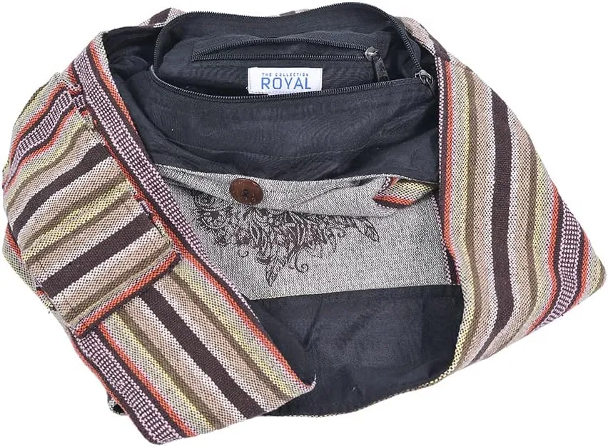 THE COLLECTION ROYAL Graphic Crossbody Bag for Women, Boho Purse, Boho Bag, Hippie Bag, Hippie Purse, Cloth Purse for Women