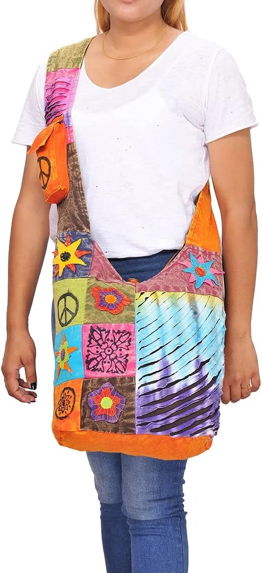 THE COLLECTION ROYAL Hobo Crossbody Bags for Women, Boho Purse, Boho Bag | Hippie Bag, Indie Tote Bag, Cloth Purse for Women