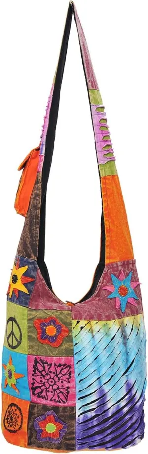 THE COLLECTION ROYAL Hobo Crossbody Bags for Women, Boho Purse, Boho Bag | Hippie Bag, Indie Tote Bag, Cloth Purse for Women