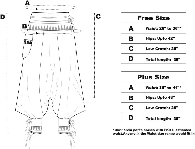 The Veshti Company Women's Printed Summer Harem Pants, Cotton Boho Hippie Casusal Oversized Palazzo Joggers for Women