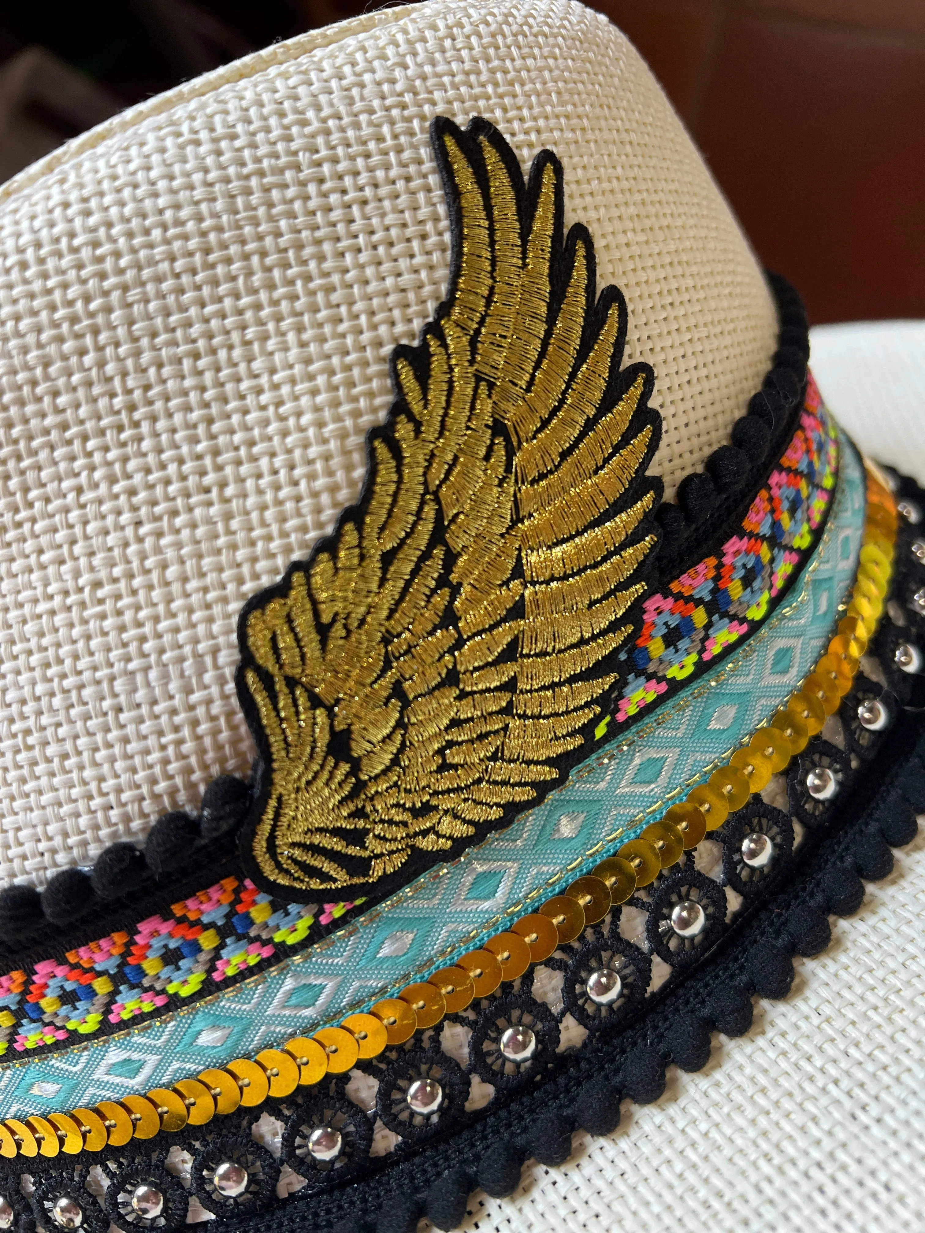 Theia Goddess Wing Panama Hat [Cream]