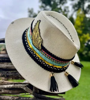 Theia Goddess Wing Panama Hat [Cream]