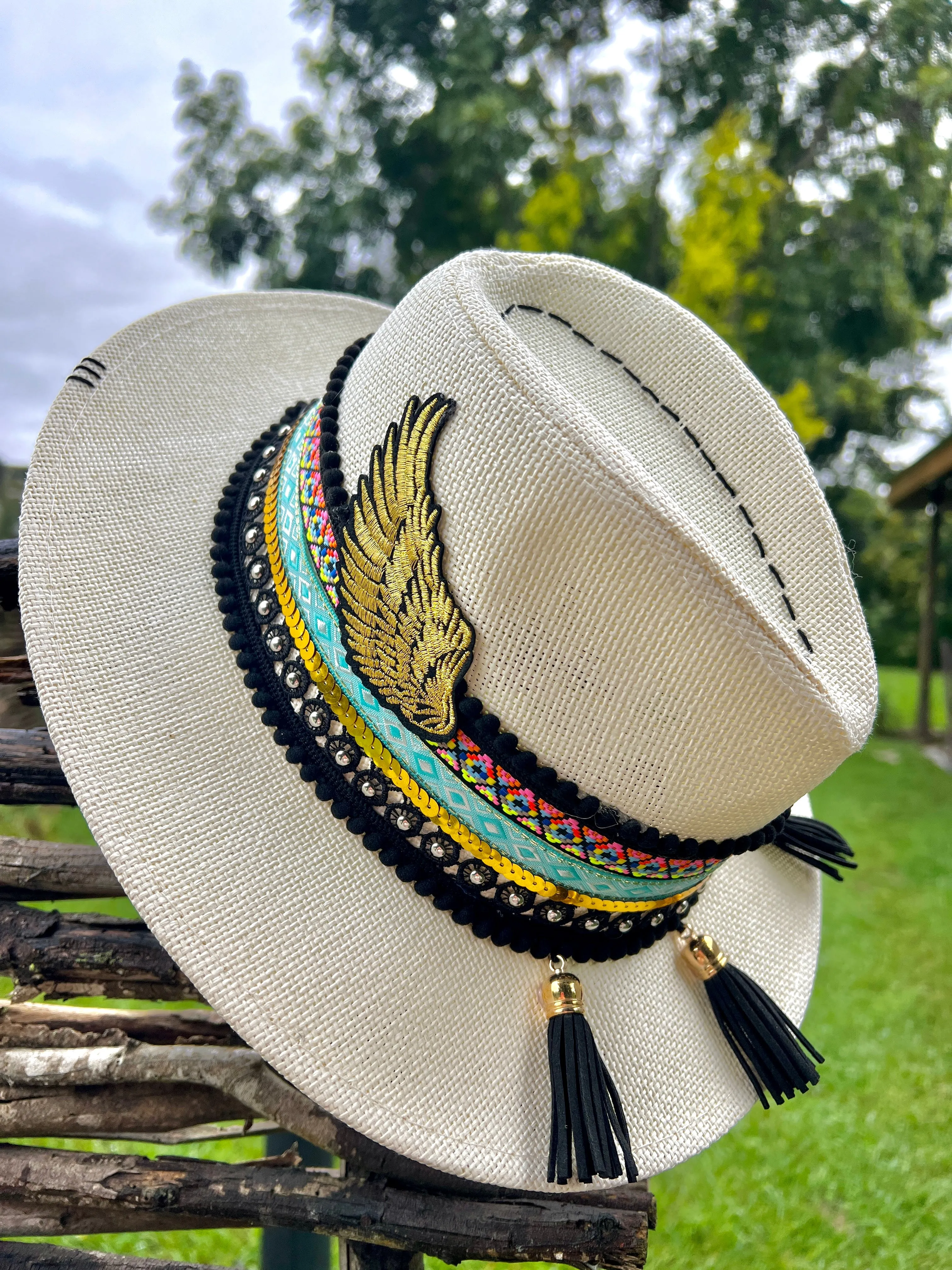 Theia Goddess Wing Panama Hat [Cream]