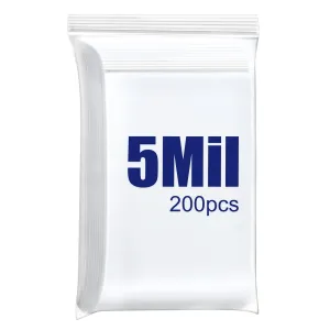 Thick 5 Mil 3" X 4" Clear Zip Lock Plastic Bags 200PCS Resealable Poly Bag Heavy Duty Ziplock Baggies For Packaging Jewelry Pills Storage
