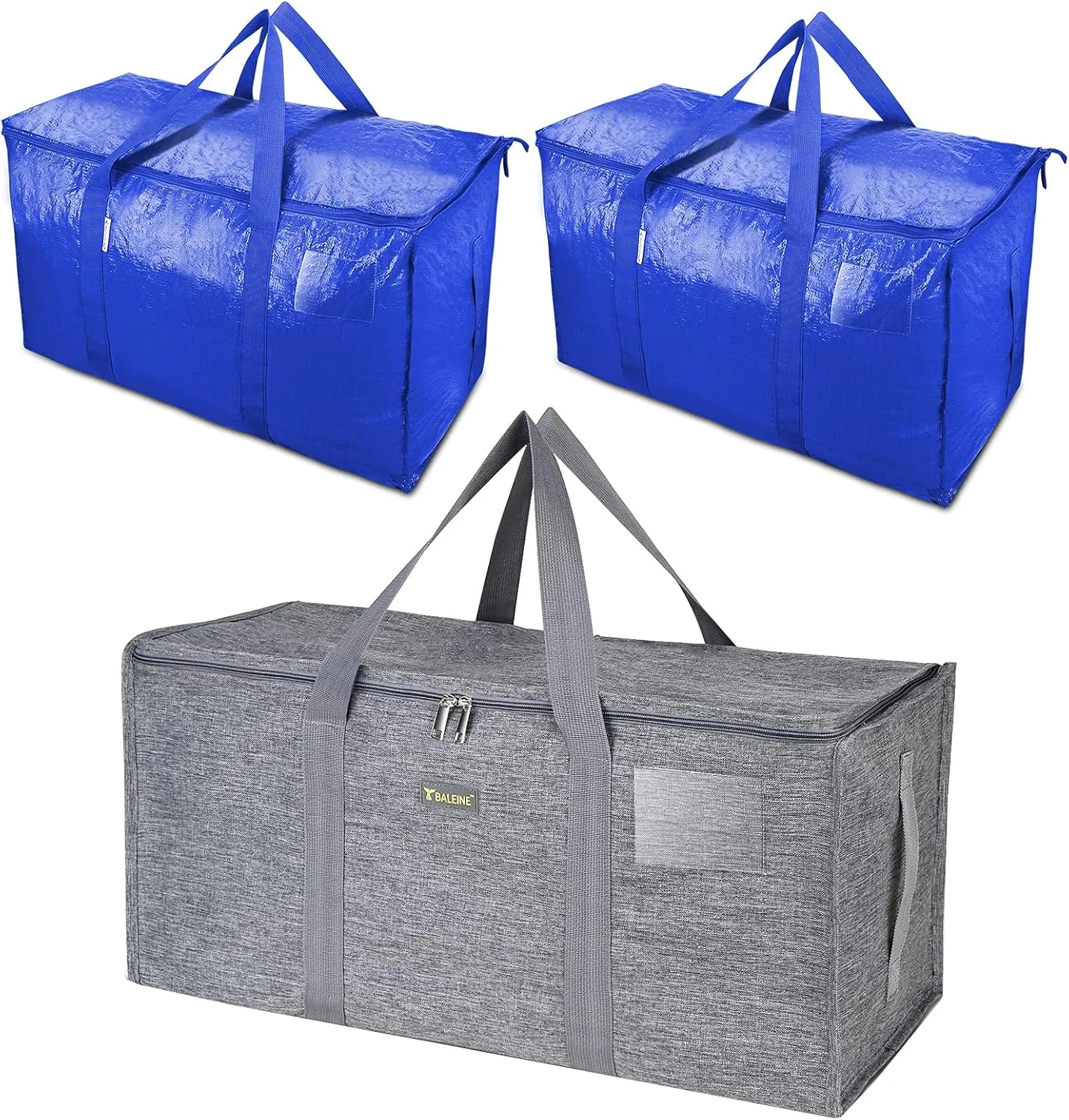 TICONN 2 Pack Extra Large Moving Bags and Oxford Storage Tote