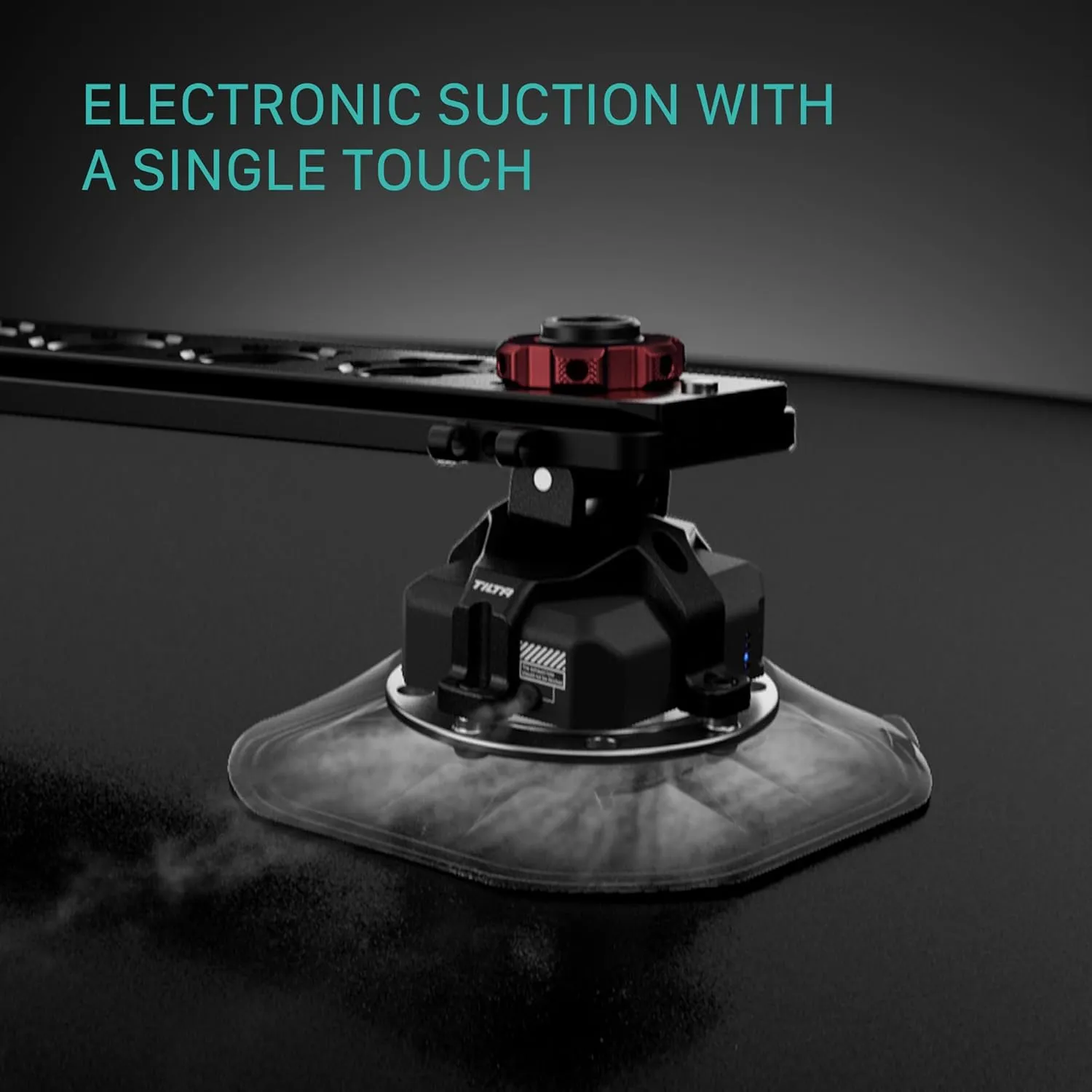 Tilta Hydra Electronic Suction Cup (4.5″) with Universal Multi-Functional Mounting Bracket | Charges Quickly via PD USB-C | Improved Suction | Air Pressure Detection