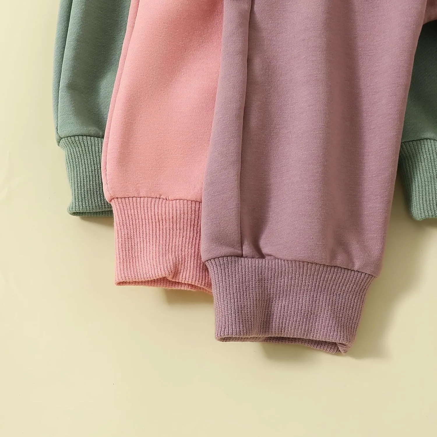Toddler Baby Boys Girls Sweatpants 3 Pack Solid Color Elastic Waist Trousers Bottoms Casual Pants Multipacks Long Pants