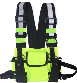 Tool Vest,Chest Rig Bag Men Women Multi-Pocket Vest Hip Hop Chest Pack Functional Utility Vest for Men