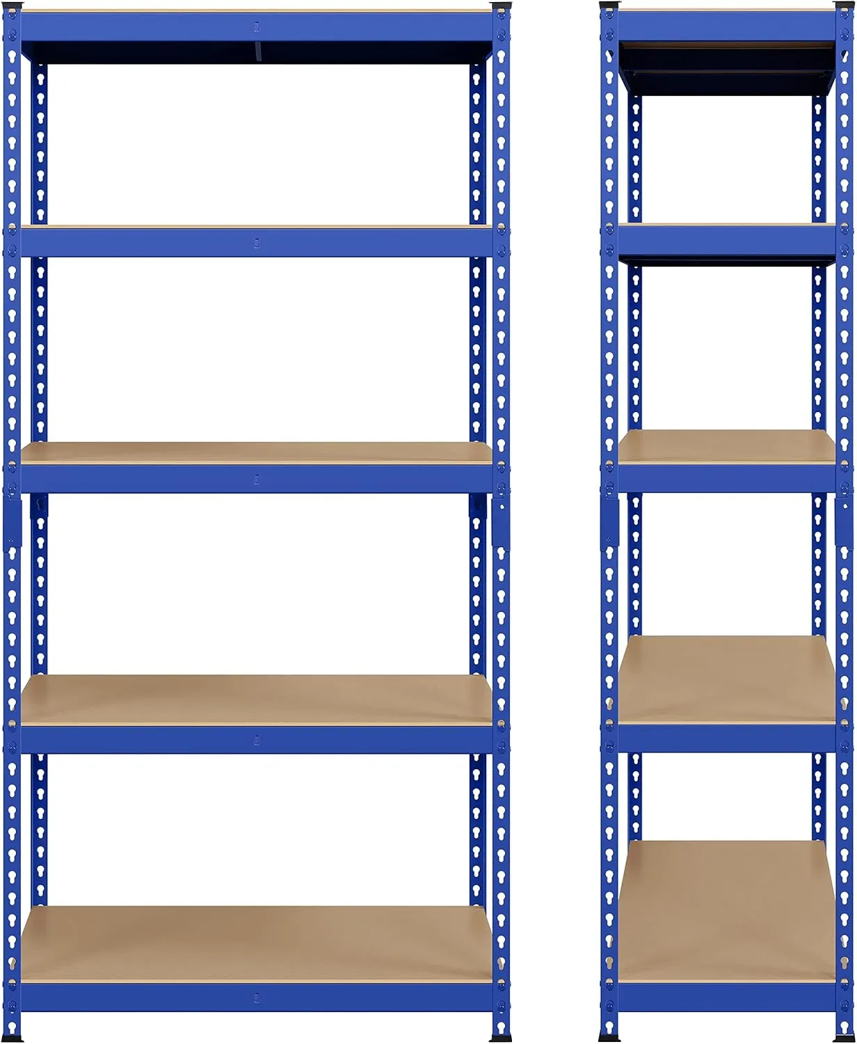 Topeakmart 5-Tier Utility Shelves, Metal Storage Shelves Garage Shelving Unit Adjustable Garage Storage Shelves Storage Racks Heavy Duty Shed Shelving- Blue, 35.5 x 17.5 x 72 Inch