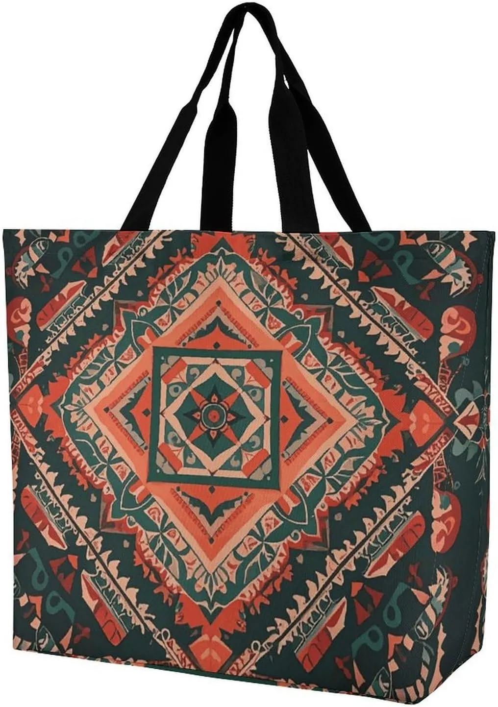 Tote Bag for Women Shoulder Bag Bohemian Mystical Tribal Motifs Handbags for Travel Work Beach Bag Grocery Bag