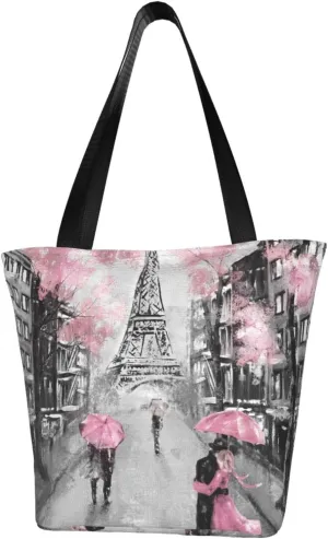Tote Bag For Women Shoulder Bags Casual Shopping Cloth Reusable Handbags Heavy Duty For Beach Groceries Books Gym Work Travel