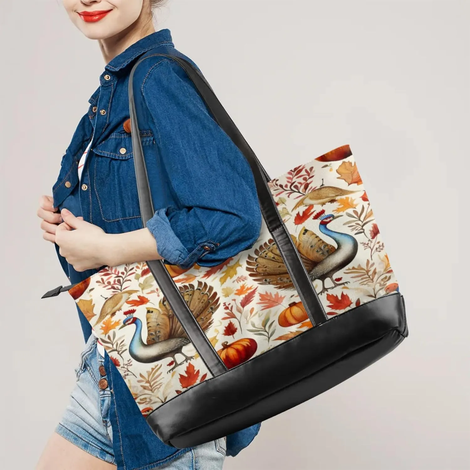 Tote Bag for Women with Zipper, Laptop Tote Bags Laptop Sleeve Case Shoulder Bag Messenger Bags