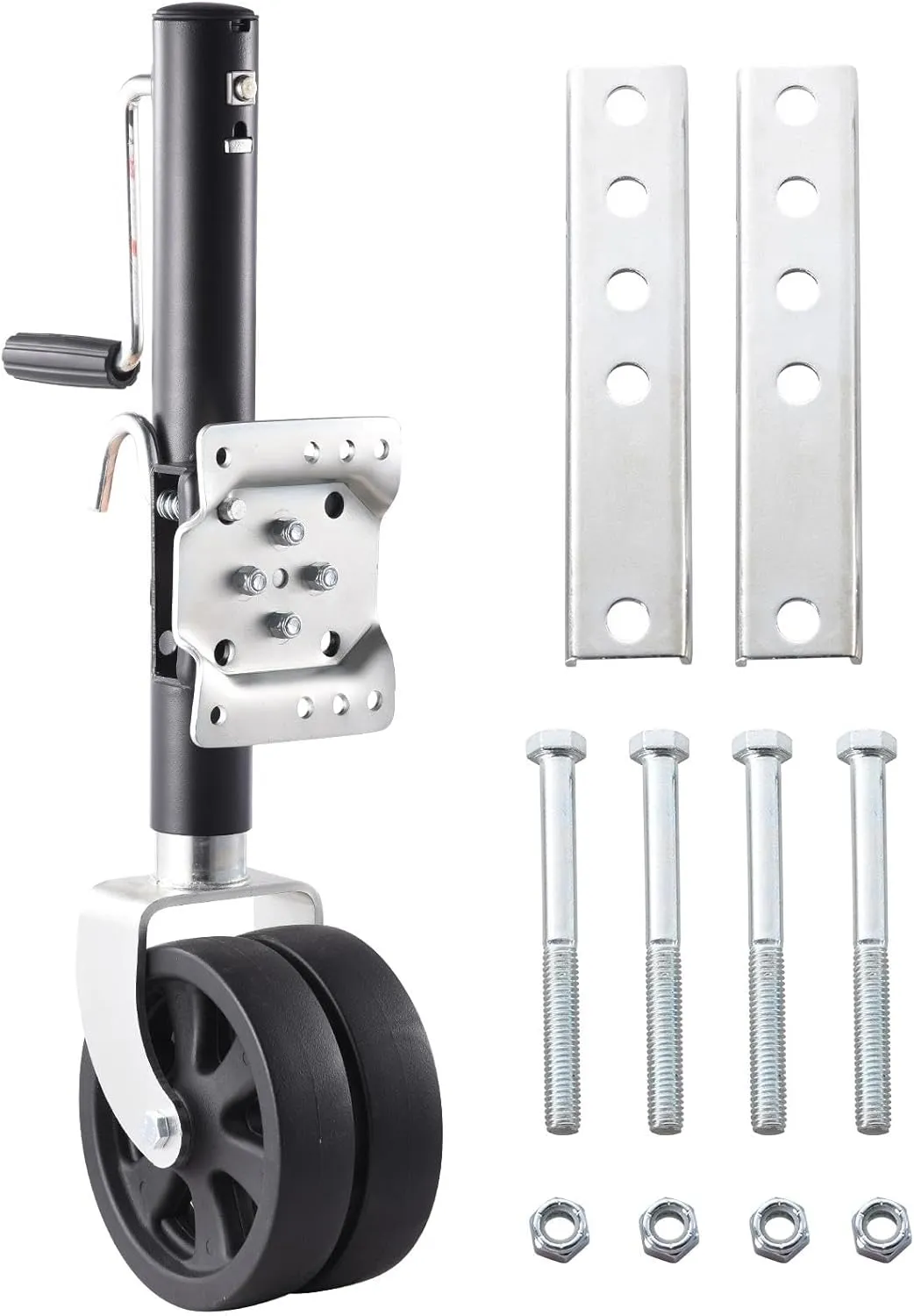 Trailer Wheel Jack - 8 Inch Double Trailer Jack Wheel | 2000Lbs Lift Trailer Jack, Heavy Duty Trailer Lift for Boat RV Trailer Utility