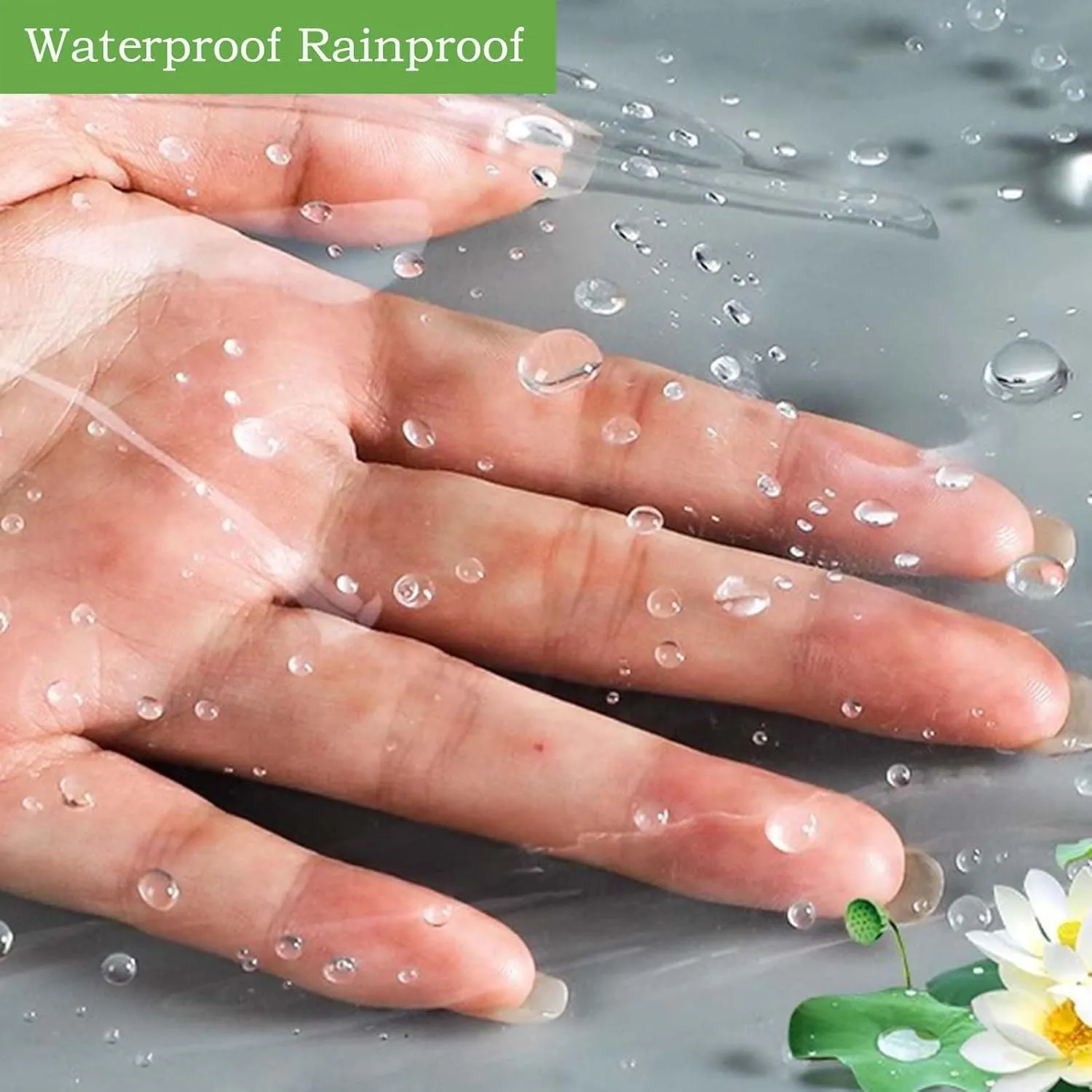 Transparent Tarps with Grommets 8.2x19.7ft, Clear Tarps Transparent Tarpaulin, Heavy Duty Clear Vinyl PVC Waterproof Tarps, for Patio, Henhouse, Canopy